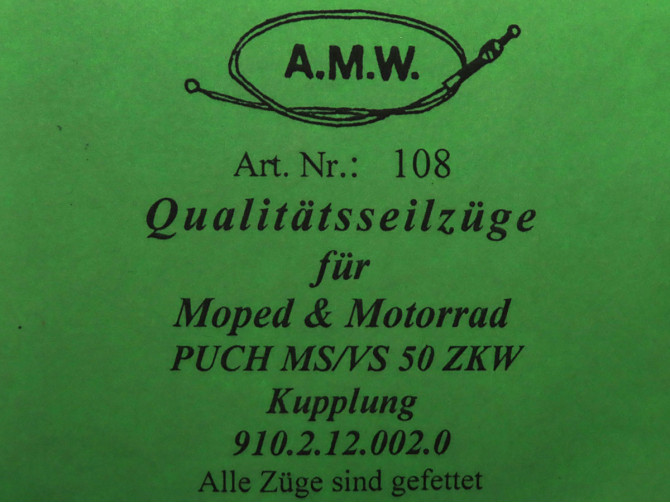 Kabel Puch MS50 VS50 koppelingskabel A.M.W. product